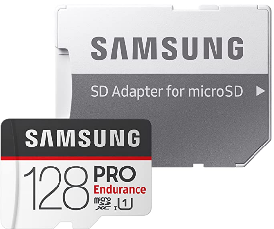 Samsung PRO Endurance 128GB 100MB/s (U1) MicroSDXC Memory Card with Adapter (MB-...